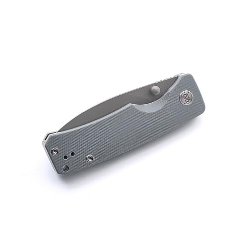 M Miguron knives Pelora Folding Knife 3.25" Dark Grey PVD 14C28N Blade Grey G10 Handle Pocket Knife MGR-804GN