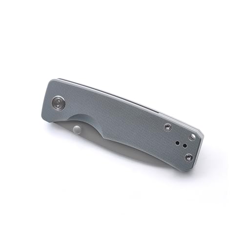 M Miguron knives Pelora Folding Knife 3.25" Dark Grey PVD 14C28N Blade Grey G10 Handle Pocket Knife MGR-804GN