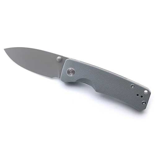 M Miguron knives Pelora Folding Knife 3.25" Dark Grey PVD 14C28N Blade Grey G10 Handle Pocket Knife MGR-804GN