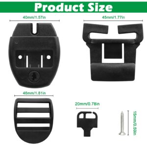 ZOMOFEW 4 Sets Spa Hot Tub Cover Clips Latch Replacement Kit,Hot Tub Cover Latches Clip Lock for Cover Straps with Keys,Hardware Accessories for Spa Cover Straps (Black)