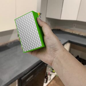 1 Pcs Diamond Hand Pad Sanding Block Sharp Glass Grinding Polishing Pad Sanding Block Foam Backing Hand-Held Sanding Block for Sanding Polishing Marble Tile Ceramics (400#)