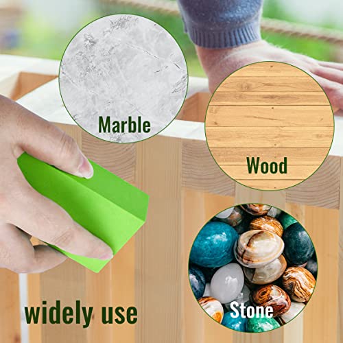 1 Pcs Diamond Hand Pad Sanding Block Sharp Glass Grinding Polishing Pad Sanding Block Foam Backing Hand-Held Sanding Block for Sanding Polishing Marble Tile Ceramics (400#)