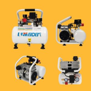 Limodot Ultra Quiet Air Compressor Portable, 60 dB, Silent and Electric for Car and Bike Tires, Nail Gun, and Pneumatic Tools, Garage, Shop, or Mechanic Accessories, 115V