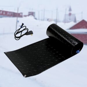 troonz winter ice and snow melting mat, heated outdoor walkway stair snow melting pad, melts 2 inches o of snow per hour, anti-slip traction, prevents ice accumulation-15in*20ft (38.1cm*609.6cm)