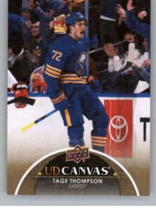 2021-22 upper deck extended ud canvas #c280 tage thompson buffalo sabres nhl hockey trading card
