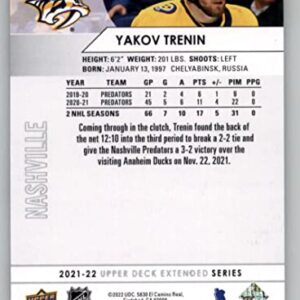 2021-22 Upper Deck Extended #591 Yakov Trenin Nashville Predators NHL Hockey Trading Card