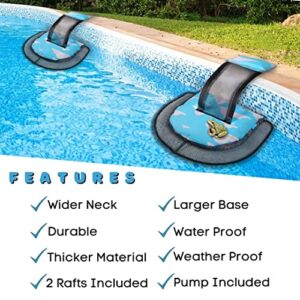 Rescue Raft Animal Saving Escape Ramp for Swimming Pool, Critter and Frog Saver, Pool Escape Ramp, Pool Floating Pad for Swimming Pool, Friendly Cloud Design (2 Pack)