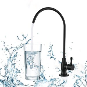GULICA Commercial Water Filtration Faucet, Drinking Water Dispenser, Matte Black, Lead-Free Solid Brass and Ceramic Cartridge