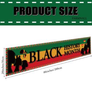Happy Black History Month Banner for Fence African American Decoration Yard Garage Black Red Yellow Party Decorations Black Girl Holiday Deocr and Supplies