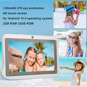 HD Tablet, 7 Inch LCD Kids Tablet 5000mAh Battery ABS Case US Plug 100‑240V for Game (US Plug)