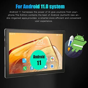 Qinlorgo 10 Inch Tablet, 4G Tablet 6GB 256GB Dual SIM Dual Speaker for 11 for Office (US Plug)