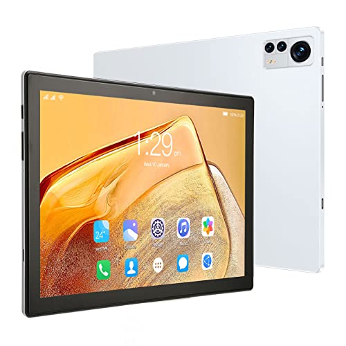 Qinlorgo 10 Inch Tablet, 4G Tablet 6GB 256GB Dual SIM Dual Speaker for 11 for Office (US Plug)