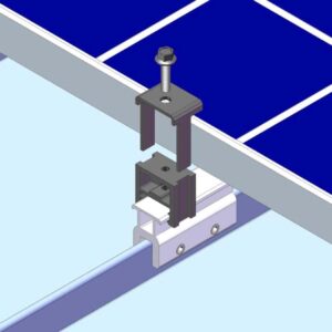 End Clamp MageClamp Rail-Less Solar Mounting Kit for Standing Seam Metal Roof Solar Panel Module Racking Installation