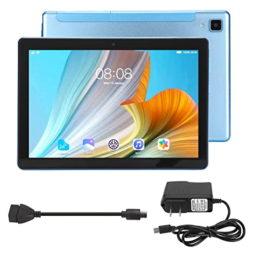 Leftwei Tablet PC, 100-240V 2.4G 5G Dual Band Calling 8.1 Inch Calling Tablet Blue 4GB 64GB for 12 (US Plug)