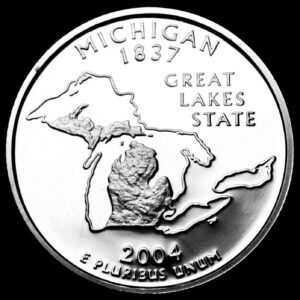 2004 s state quarter silver proof michigan state quarter quarter us mint proof