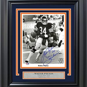 Walter Payton Autographed Framed 8x10 Photo Chicago Bears "Sweetness" PSA/DNA Stock #209466 - Autographed NFL Photos