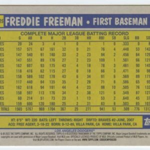 2022 Topps Update 1987 Baseball #87TBU-25 Freddie Freeman NM-MT Los Angeles Dodgers Baseball