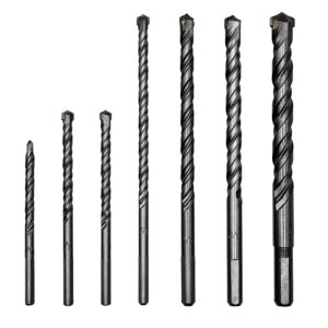 CONFAST Masonry Drill Bit 7 Piece Set, for use with Brick, Block, Concrete and Cement