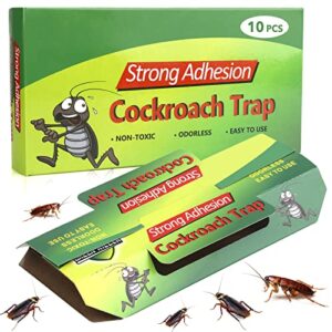 roach traps, cockroach killer indoor home, sticky glue traps for bugs insects-10 pcs