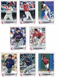 cleveland guardians / 2022 topps baseball team set (series 1 and 2) with (19) cards. ***includes (3) additional bonus cards of former indians greats kenny lofton, charles nagy and travis hafner! ***