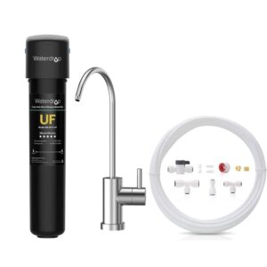 waterdrop 15ub-uf 0.01 μm ultra filtration under sink water filter system and waterdrop kitb 1/4" water line connection kit, connect it to fridge/ice maker