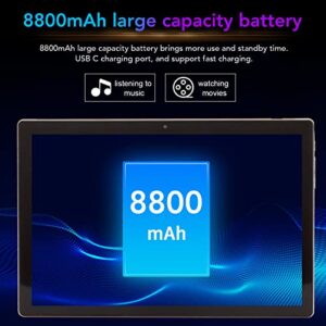 Gold Tablet, HD IPS Screen 100-240V Octa Core CPU 13MP Camera Office Gaming Tablet (US Plug)