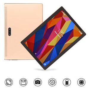 Gold Tablet, HD IPS Screen 100-240V Octa Core CPU 13MP Camera Office Gaming Tablet (US Plug)