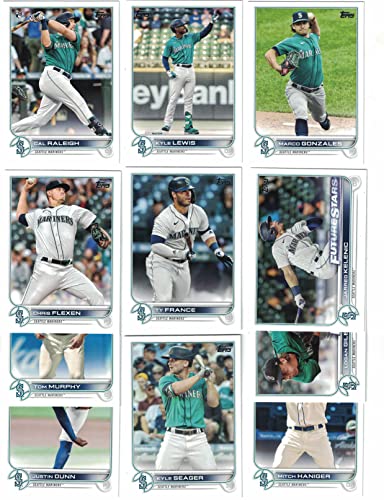 Seattle Mariners / 2022 Topps Baseball Team Set (Series 1 and 2) with (22) Cards. ***INCLUDES (3) Additional Bonus Cards of Former Mariners Greats Ken Griffey Jr, Jay Buhner and Randy Johnson! ***