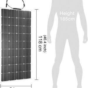 1200 Watt Solar Panel Kit, with 2pcs Charge Controller(40A) 4pcs 300 Watt Flexible Monocrystalline Solar Panel for 12-48V Battery Charging Car Battery Camper RV Yacht Battery Boat