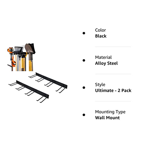 StoreYourBoard BLAT Tool Storage Rack, Garage Wall Organizer, Garden Tools, Shovels, Rakes, Brooms, Holds 250 lbs