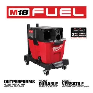 Milwaukee 0920-20 M18 Fuel 9 Gallon DualBattery Wet/Dry Vacuum (Bare Tool)