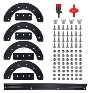mikatesi snowblower paddles auger blade 302565 302565ma 335992 335992ma + 55323ma scraper bar set replacement with hardware kit for craftsman murray noma snapper 20" 21" 22" snow throwers