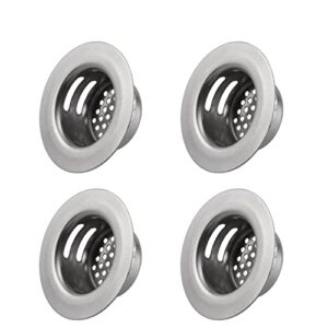 windaly 4 packs bathroom sink strainer small sink drain hair catcher, 1.8" top / 1.06" sink strainer bathroom small, utility tub drain catcher for standard universal bathroom sink, stainless steel