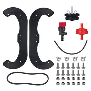 mikatesi 84-1980 snow blower rubber paddles & 75-9010 belt replacement kit with hardware kit for toro ccr powerlite snowthrower