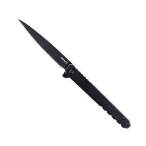 coast founder's collection origin edc lx532 folding pocketknife, flipper tab, frame lock, pocket clip, stainless-steel, black