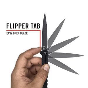 COAST Founder's Collection ORIGIN EDC LX532 Folding Pocketknife, Flipper Tab, Frame Lock, Pocket Clip, Stainless-Steel, Black