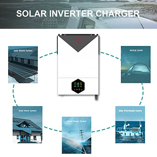 Y&H 6.2KW On/Off-Grid Solar Hybrid Inverter 48VDC Pure Sine Wave AC220V Output MPPT 120A Solar Charger Max PV Power 6500W Input with WiFi Communication