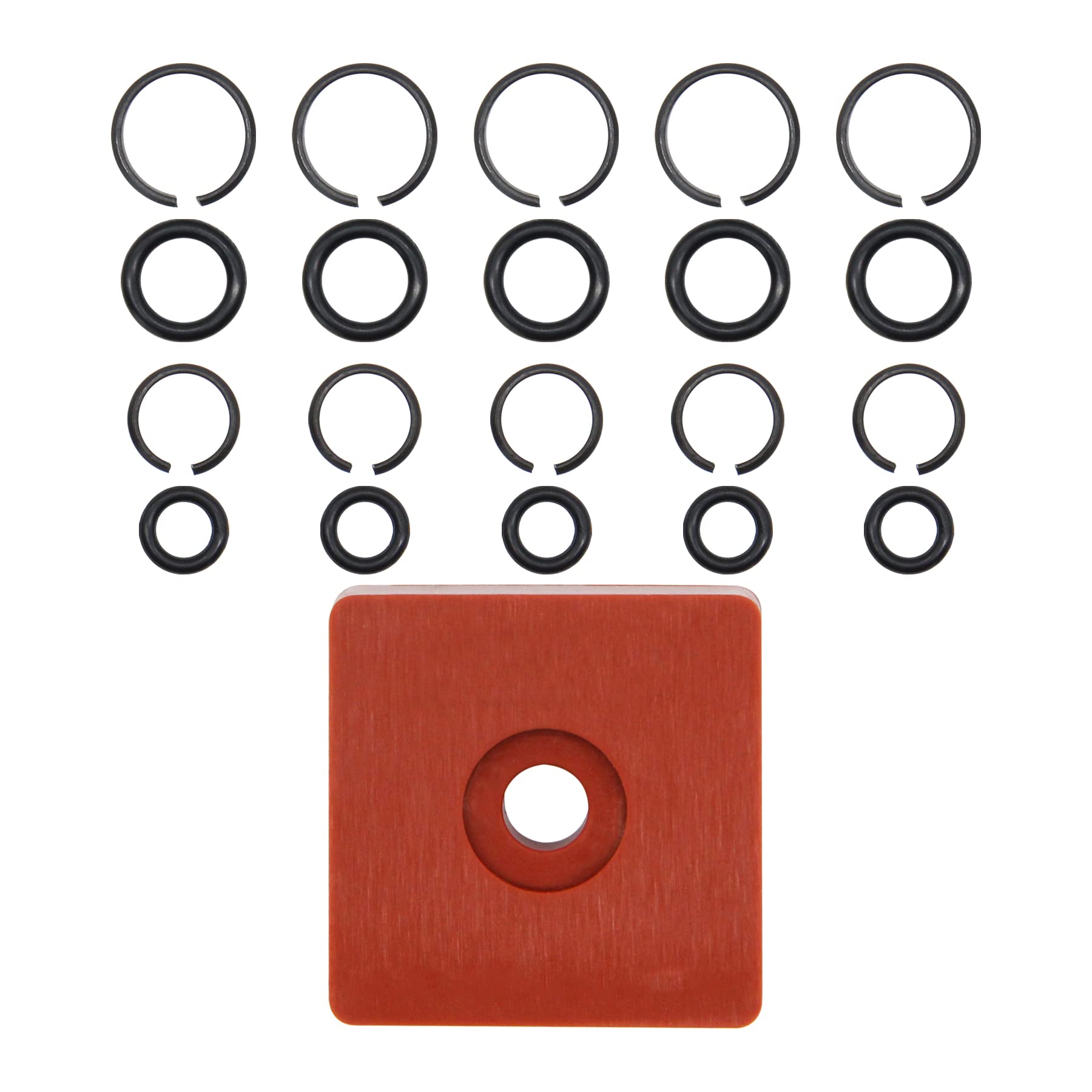 RURBRIN (5+5 Sets) 3/8" & 1/2" Impact Wrench Retainer Rings with O-ring, Fit For Electric/Pneumatic Wrench, Including Anvil Retaining Ring Install Tool