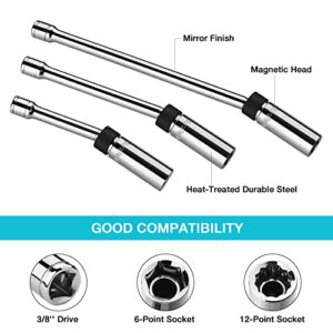 DURATECH 5PC Magnetic Swivel Spark Plug Socket Set and DURATECH 20V Cordless Impact Wrench