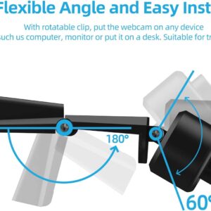 COOLSHARK Webcam with Microphone, 1080P HD Computer Camera, USB Computer Camera for Live Streaming Webcam, Plug and Play Video Calling Webcam, Large Sensor Superior Low Light for Conferencing