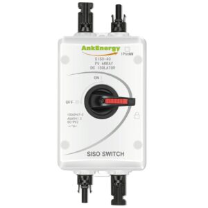 pv solar disconnect switch ip66 solar system solar combiner box 32a pv dc isolator switch with solar connector for solar power system rv, boats, and off/on-grid solar system