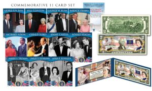 queen elizabeth ii 65th anniversary coronation colorized $2 federal reserve note display folio with free 11-card trading card set