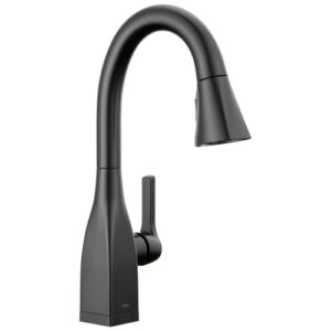 delta faucet mateo touch bar faucet with pull down sprayer, black bar sink faucet single hole, wet bar faucets single hole, prep sink faucet, delta touch2o technology, matte black 9983t-bl-dst