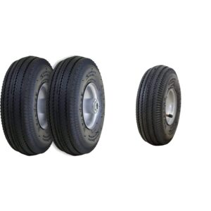 marathon pneumatic air filled hand truck tires and wheels | 2 pack