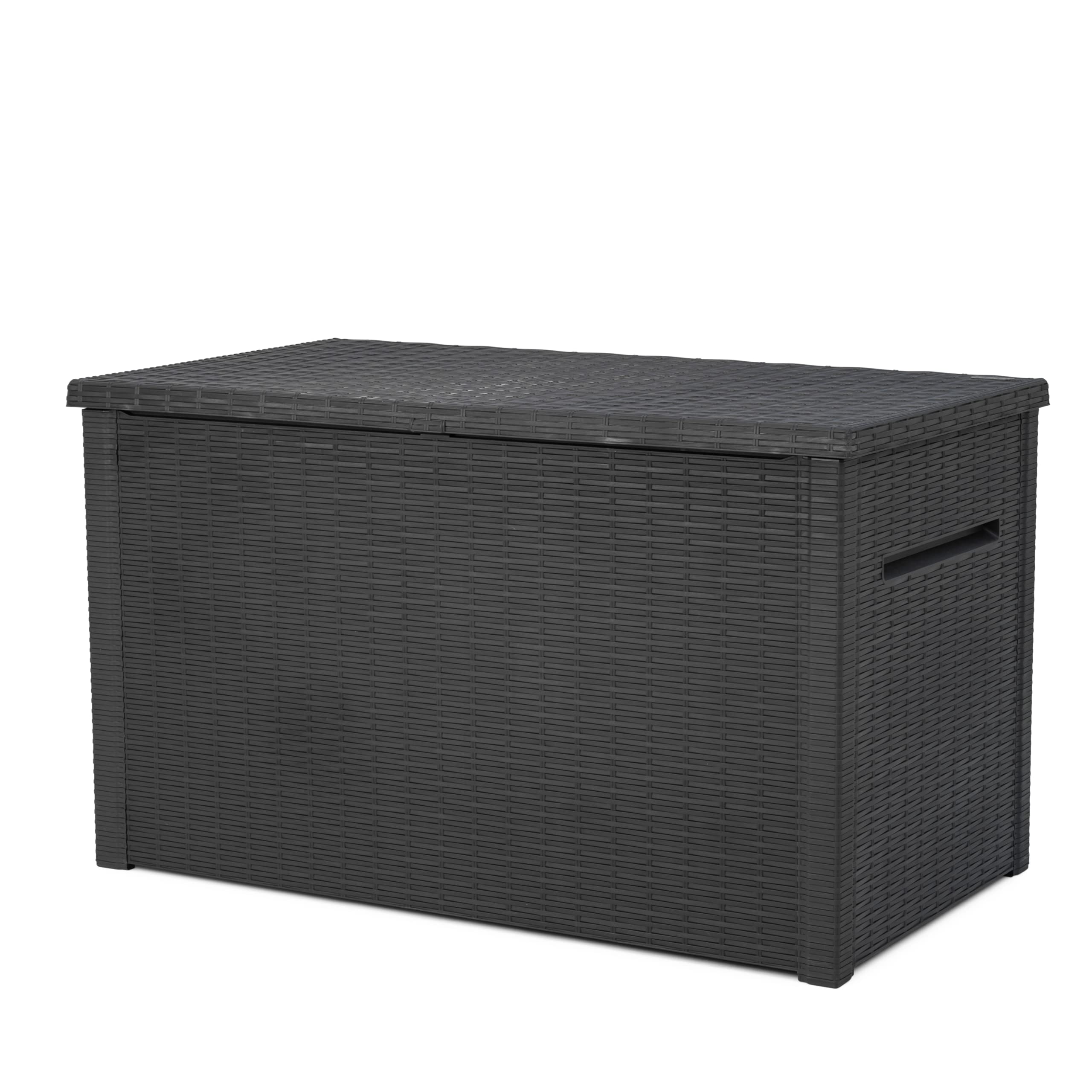 Keter Java XXL 230 Gallon Storage Box + Keter Pacific Cool Bar Outdoor Furniture with Cooler