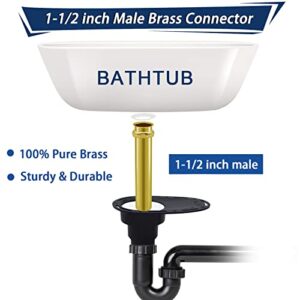 Upgrade Freestanding Tub Drain Rough-in Kit for Freestanding Bathtub, with Brass Pipe and ABS Pipe - CUPC Certification