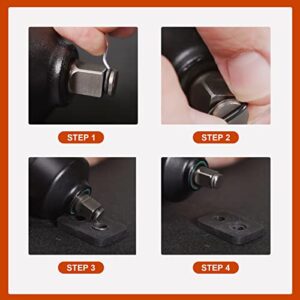 MEFONKOU 3/8" Impact Socket Retainer Clip with O-Ring for Milwaukee Electric Wrench/Air Wrench, Including Anvil Retaining Ring Install Tool（5 /Pack）