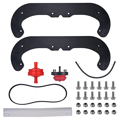 Mikatesi Snow Blower Rubber Paddles 117-7700 + 117-7733 Belt + 117-7717 Scraper Kit for 18 Inch Toro Power Clear 418 518 ZE ZR PC180 180 418ZE 418ZR 518ZE 518ZR Snowthrower