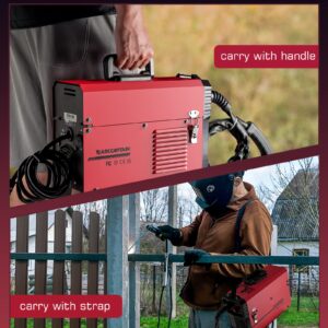 ARCCAPTAIN 130A MIG Welder & Large Viewing Screen Welding Helmet