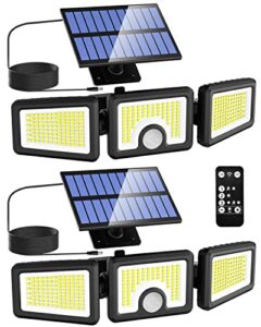 otdair solar outdoor lights,312 led solar flood lights,separate panel ,270°wide lighting angle security lights(2 pack)